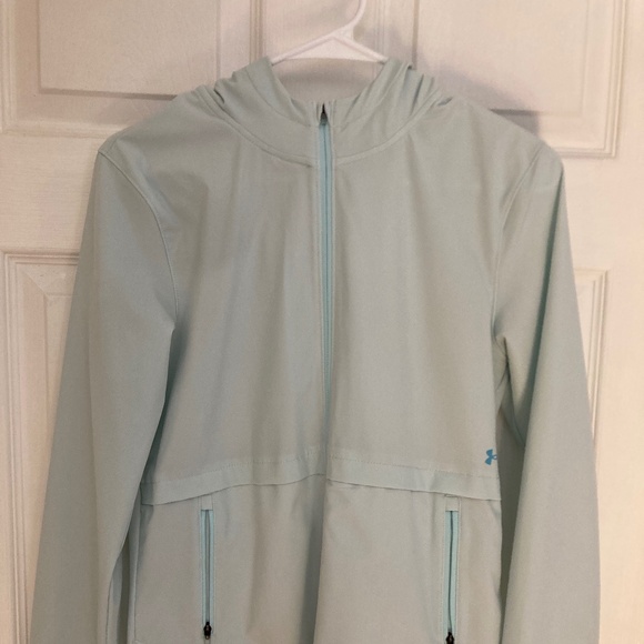 Under Armour Weather Shield Running Jacket Ice Blue Small - Picture 7 of 7